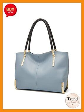 Large Split Cowhide Tote Handbag with Gold Hardware